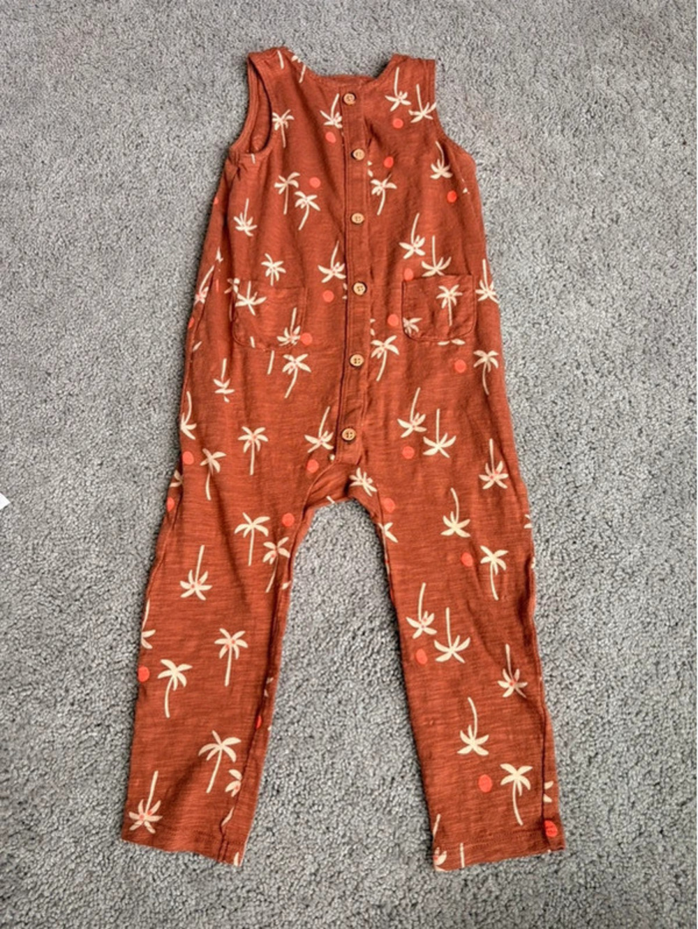Cat & Jack Palm Tree Jumpsuit Size 18 Months
